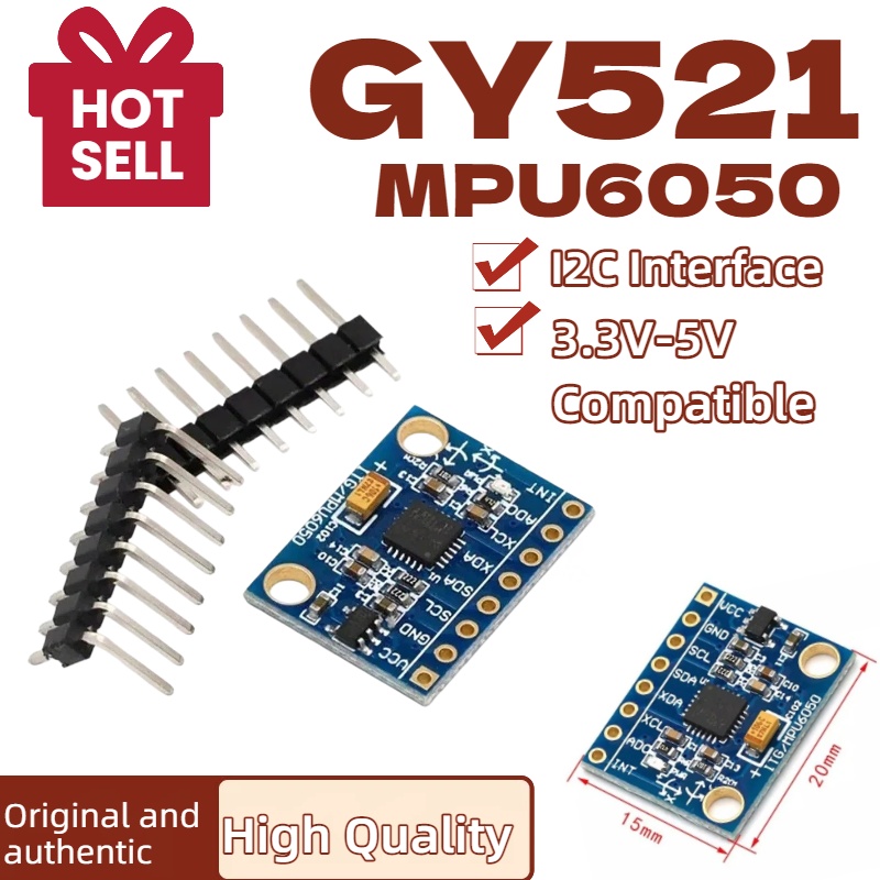 Accelerometer Mpu6050 - 1/5/10 Buah GY521 GY-521 MPU6050 IIC
