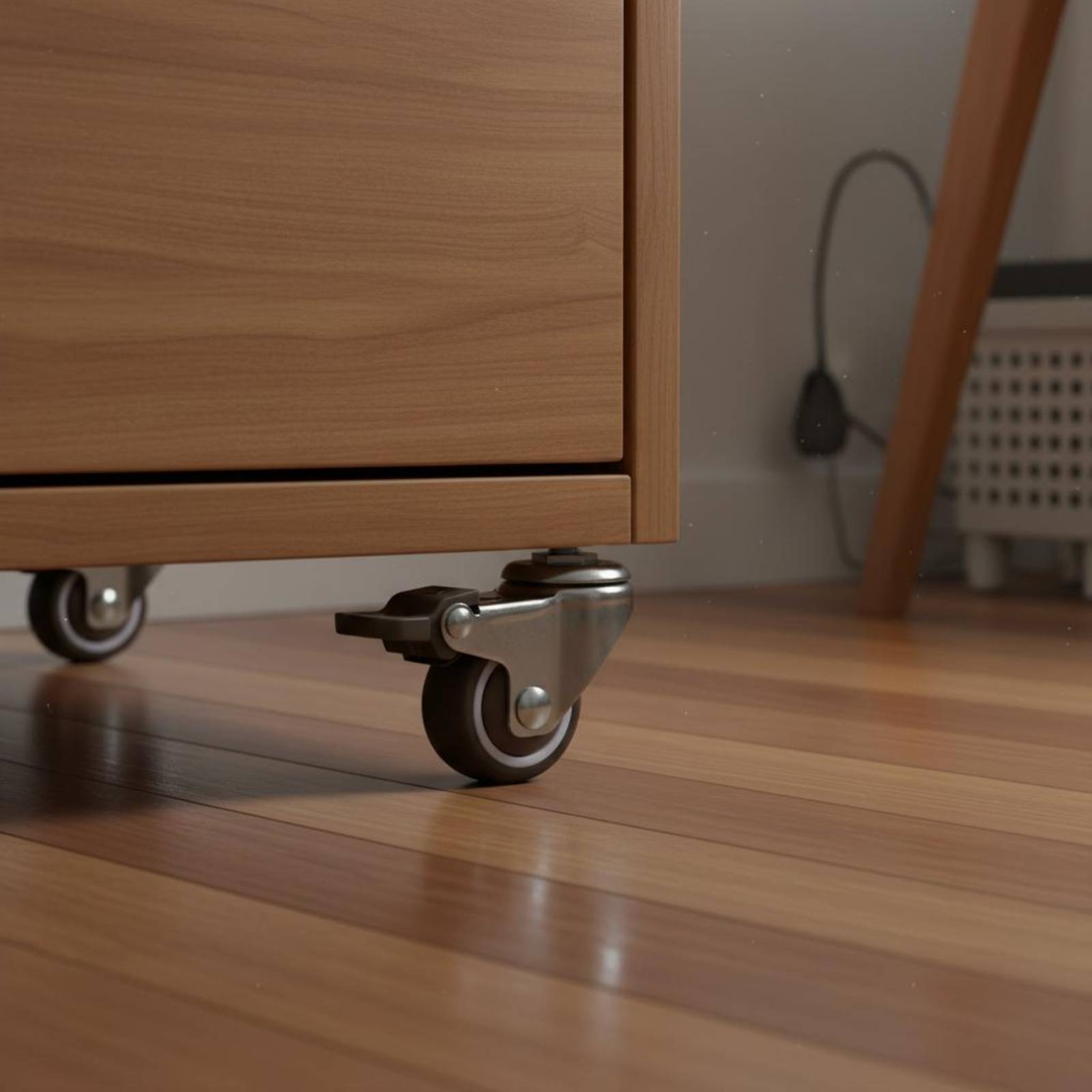 Caster Wheel - Roda Kastor Berulir dengan Rem Ramah