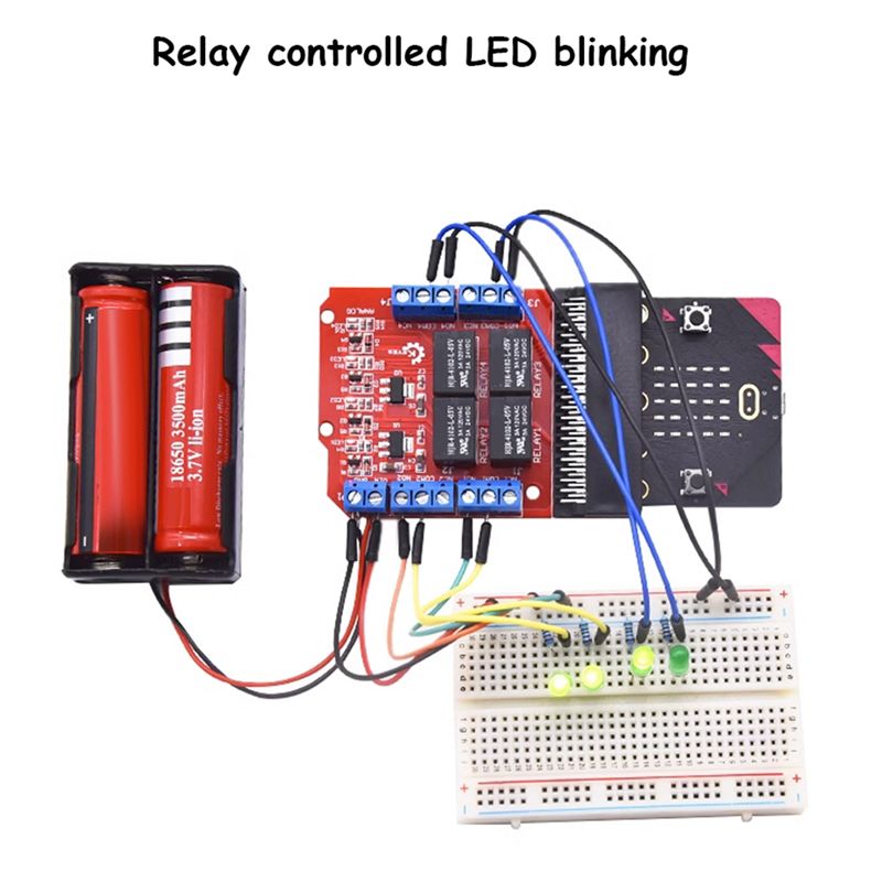 Microbit - Modul Relay 4 Saluran A64I Microbit
