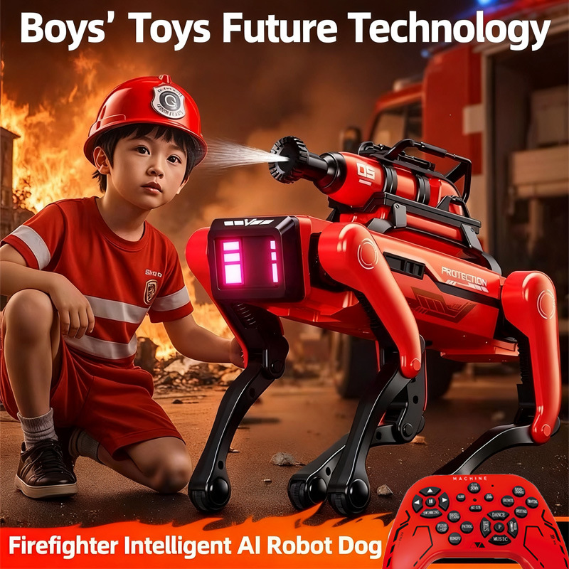Robot Remote Control - Robot Anjing AI Robot Pemadam Kebakaran