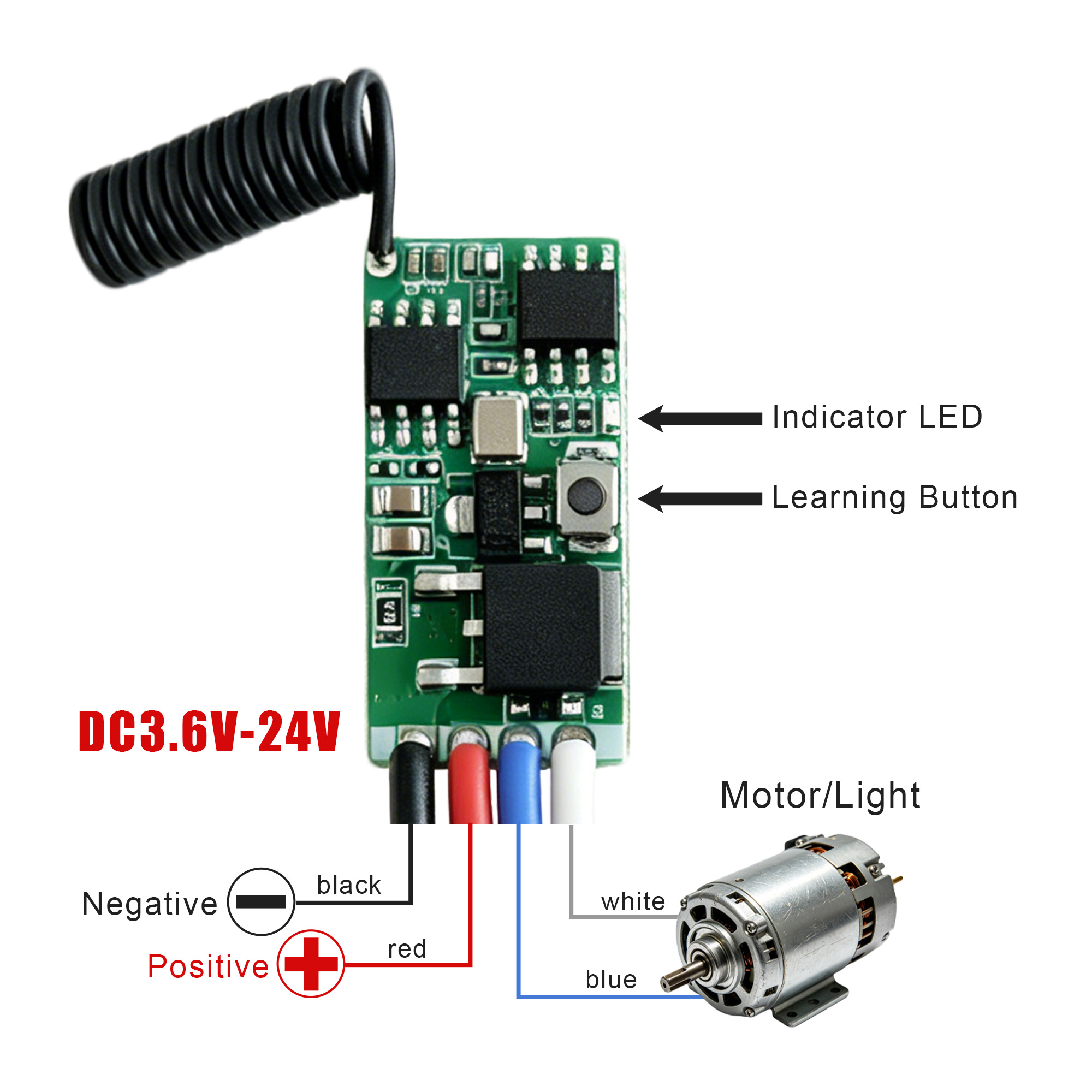 DC 3.7V-24V 433MHz Modul Pener - Motor Driver Module ulasan dan harga