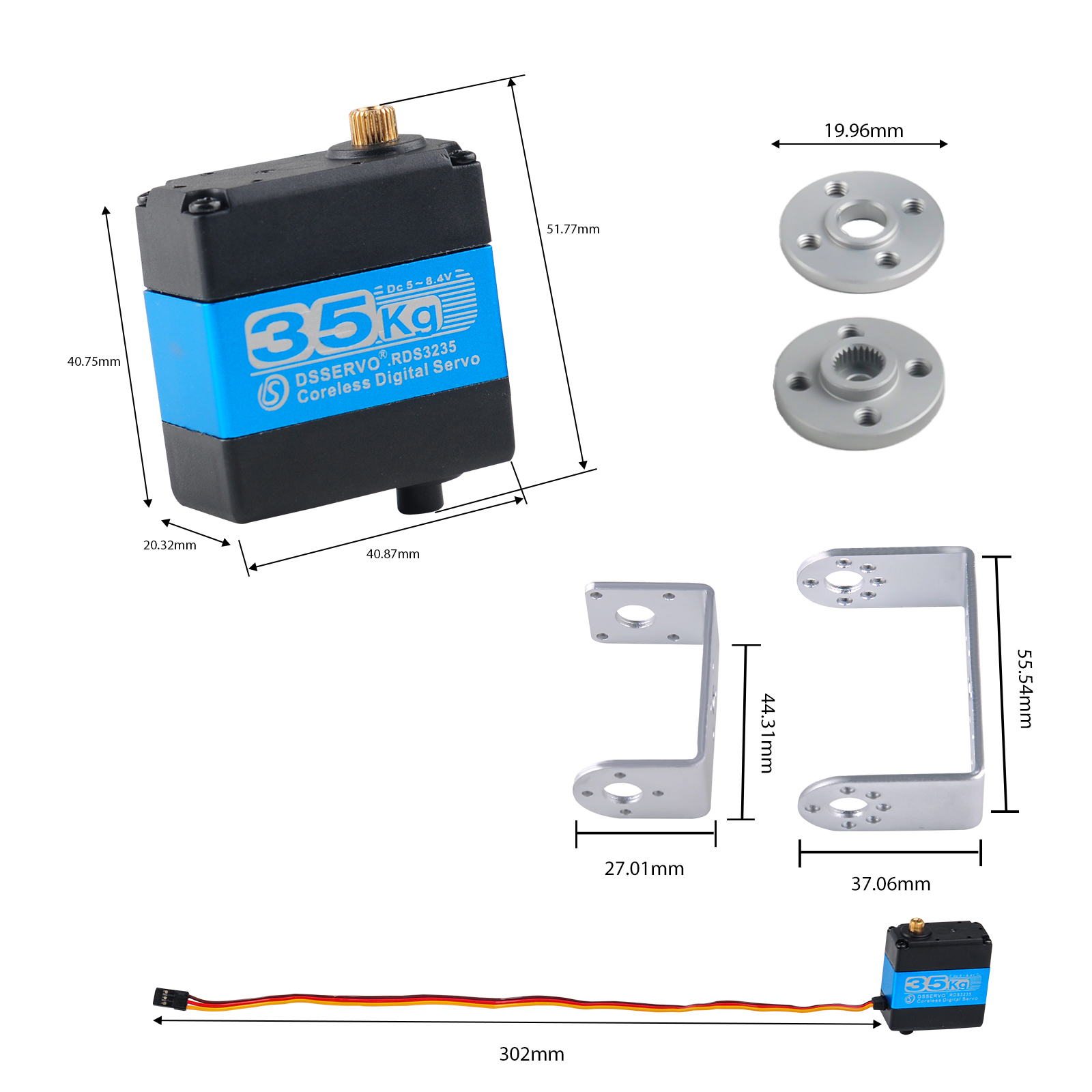 RDS3235 Servo Digital 35KG, Mo - Robot Arm Metal ulasan dan harga