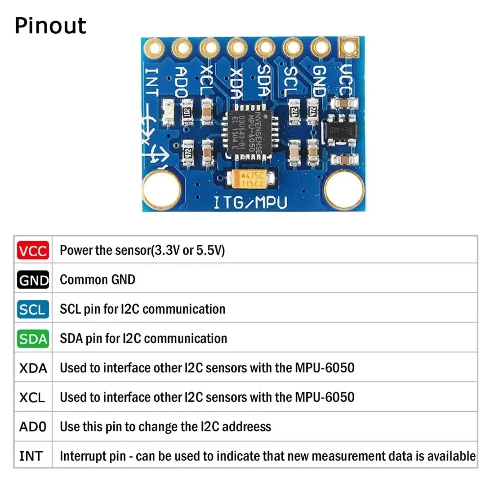 1/5/10 Buah GY-521 MPU6050 Mod - Accelerometer Mpu6050 ulasan dan harga