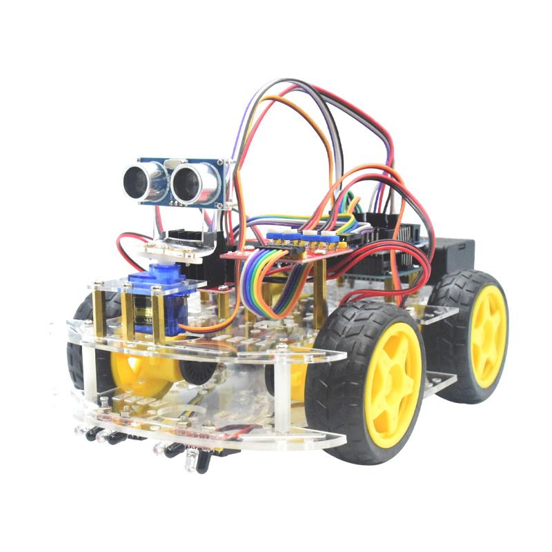 Kit Sasis Mobil Robot Pintar 4 - Microbit Robot ulasan dan harga